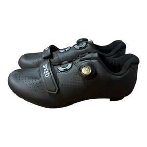 NWOB YOW Sport SPEED EU 38 US Womens 8 Mens 6.5 Cycling‎ Shoes Black Dial Cleat